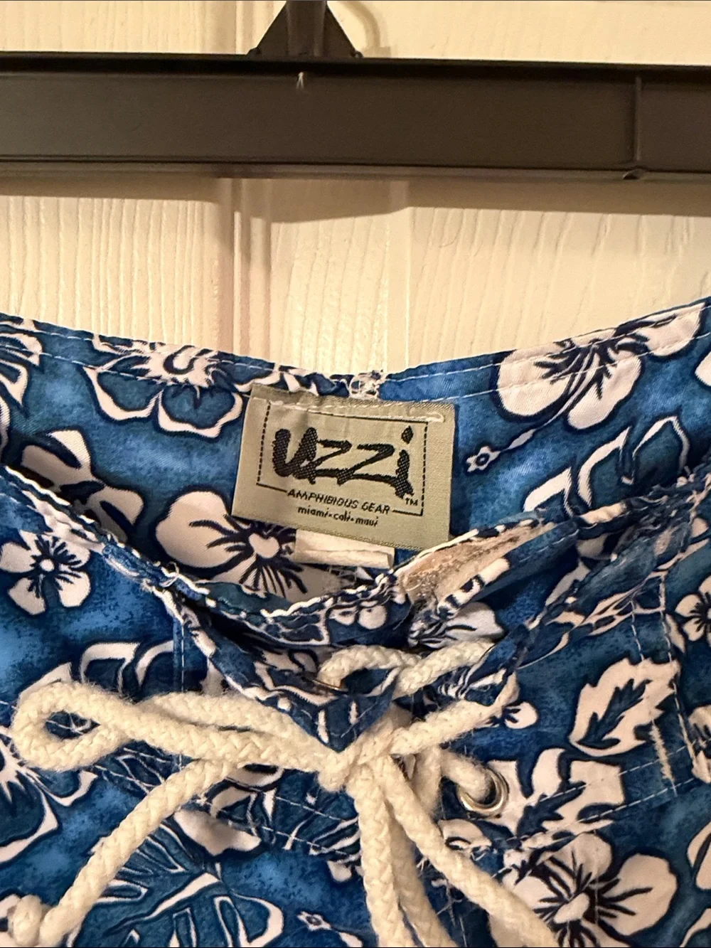 Blue Floral Men's Swim Shorts